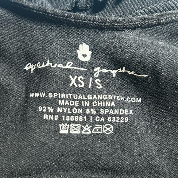 Spiritual Gangster Women's Sweetheart Ribbed Cropped Athletic Top XS Small NWOT - Picture 8 of 8